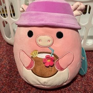 Pink Pig Plush with Hat